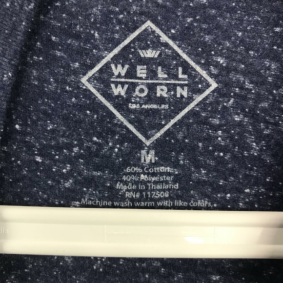 Well Worn Mens Medium Graphic Tee Shirt Dad of the Year Blue White Fathers Day - Picture 2 of 5